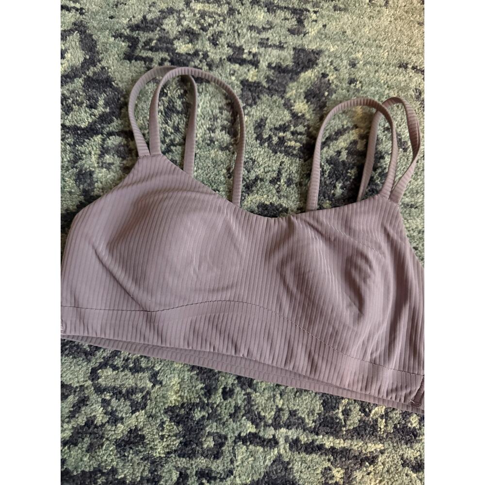 Lululemon Like a Cloud Purple Ash Stripe Bralette Medium Support Activewear - Picture 3 of 6